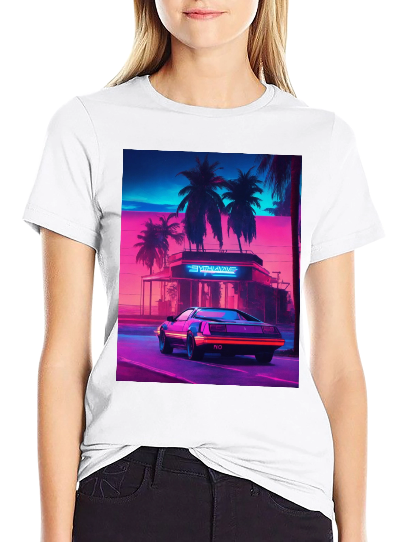 Synthwave Retro Car Graphic Tee