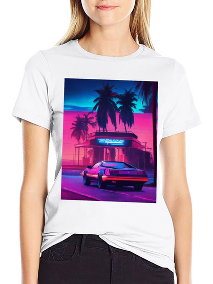 Synthwave Retro Car Graphic Tee