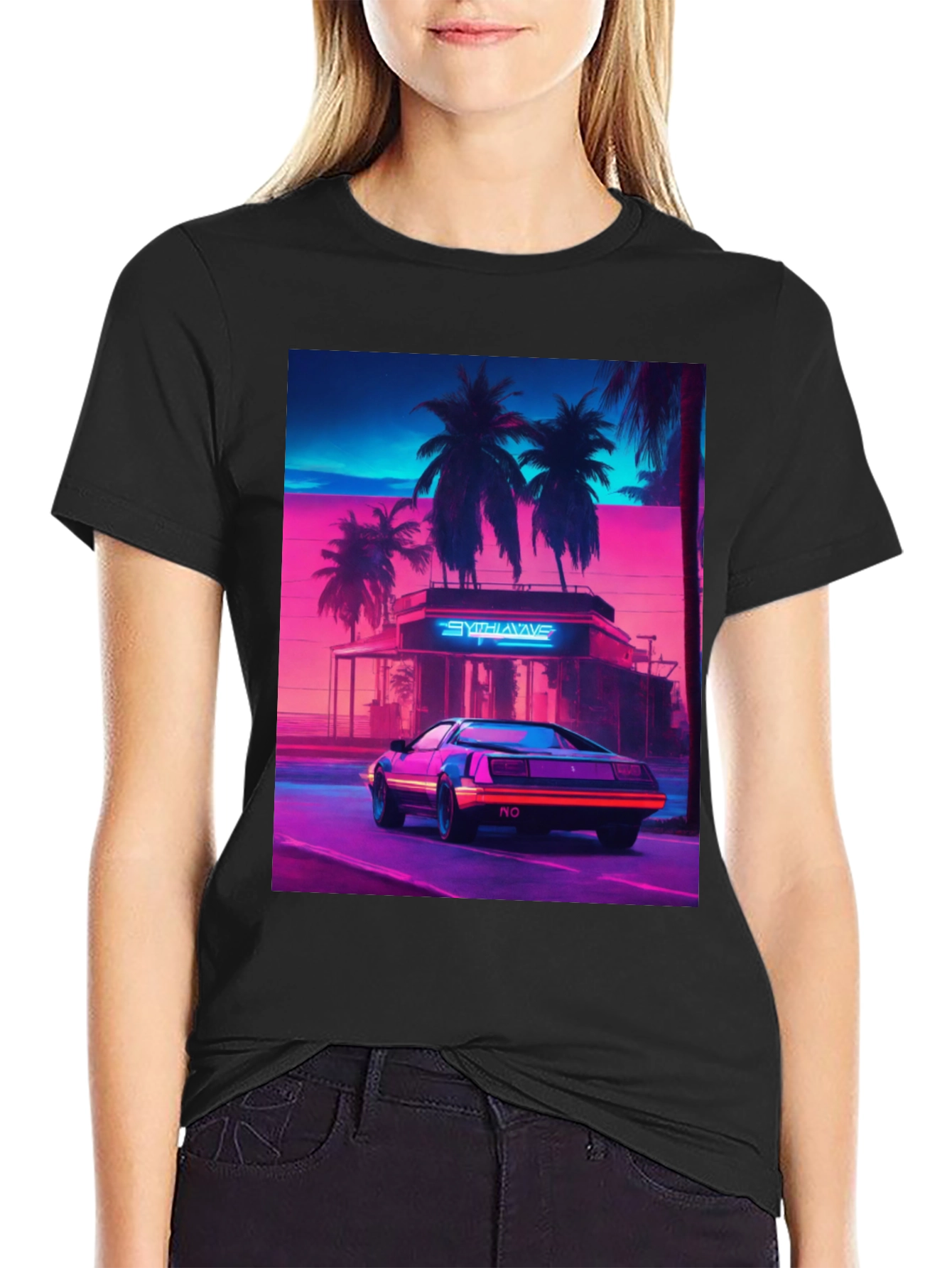 Synthwave Retro Car Graphic Tee