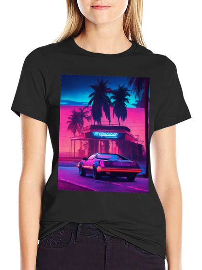 Synthwave Retro Car Graphic Tee