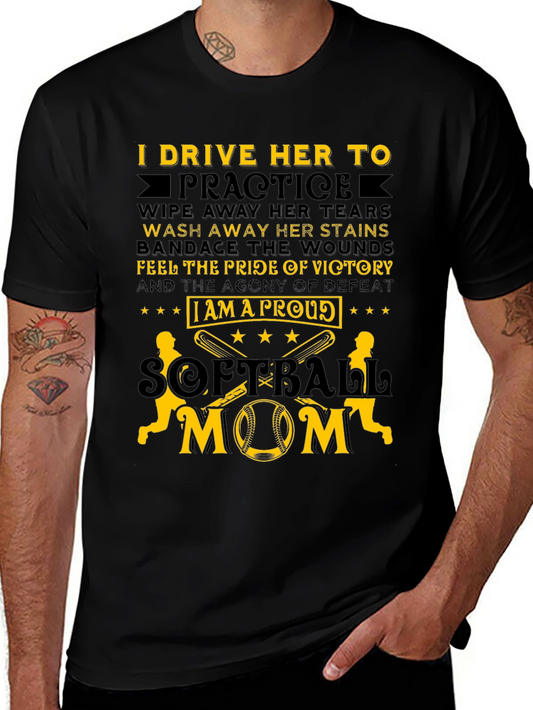 Proud Softball Mom T-Shirt