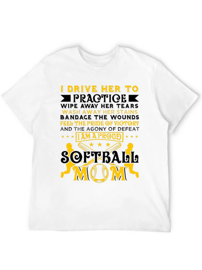Proud Softball Mom T-Shirt