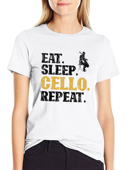 Eat Sleep Cello Repeat T-Shirt - Musician Gift