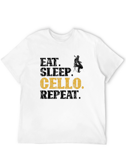 Eat Sleep Cello Repeat T-Shirt - Musician Gift