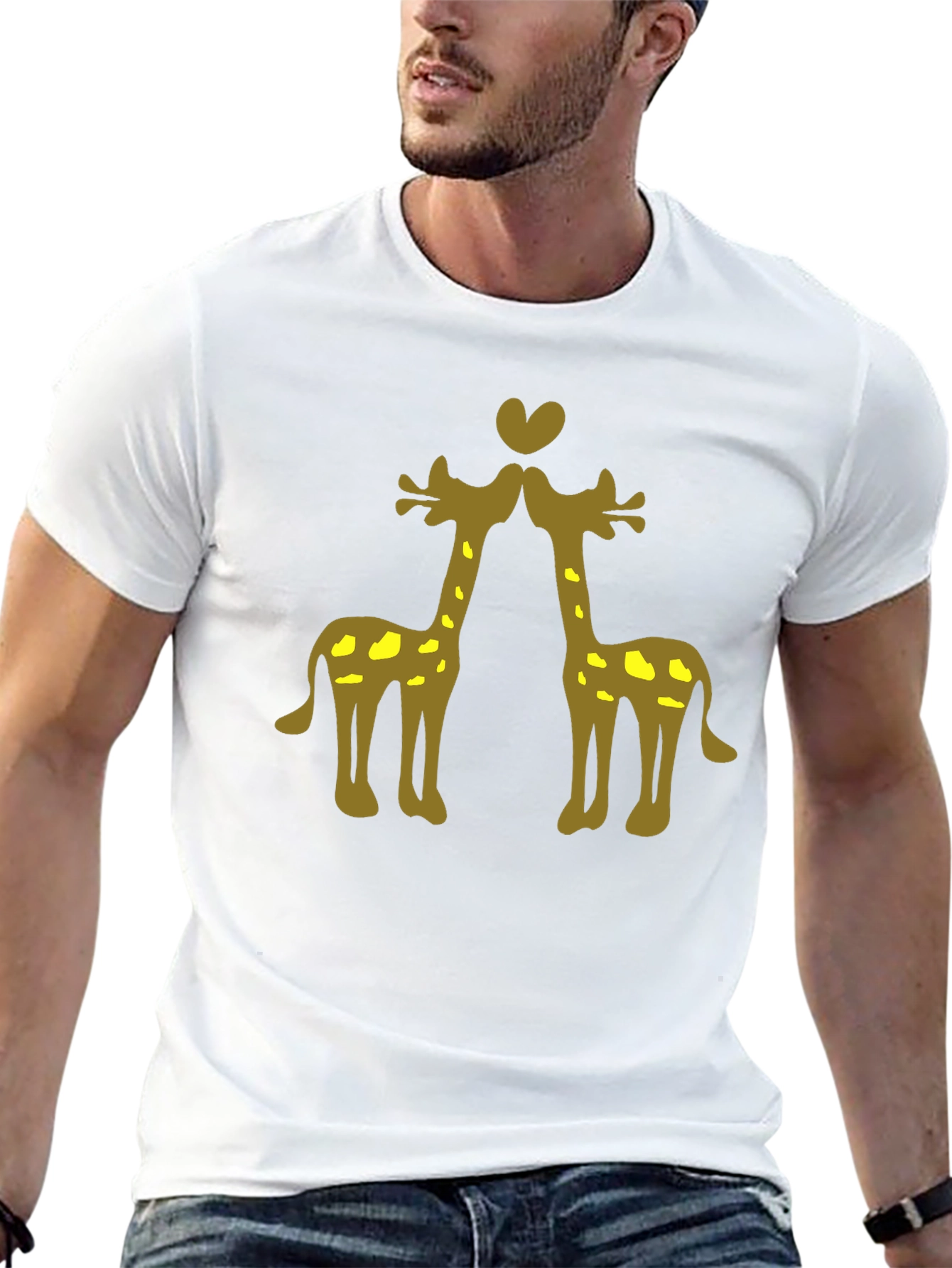 Giraffe Love Black Tee