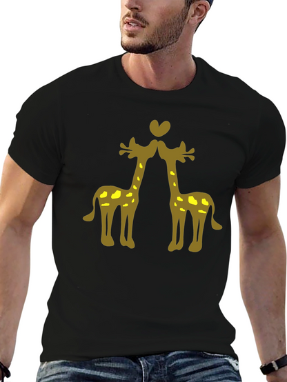 Giraffe Love Black Tee