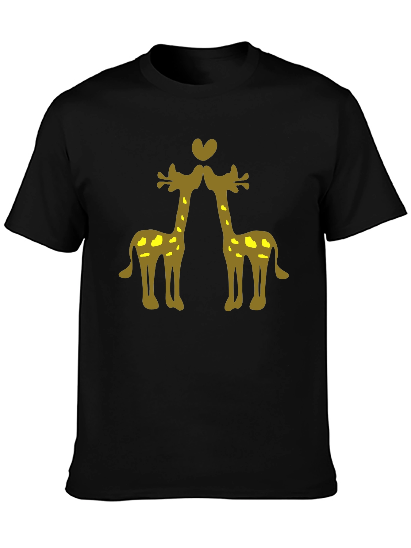 Giraffe Love Black Tee