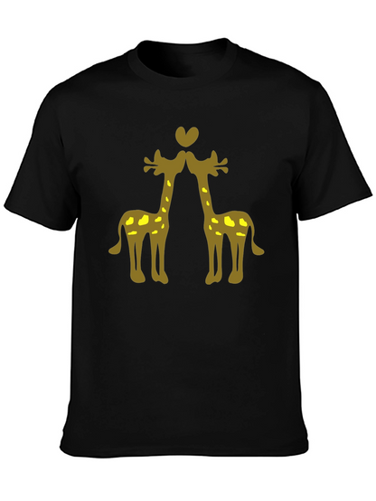 Giraffe Love Black Tee