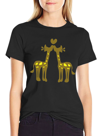 Giraffe Love Black Tee