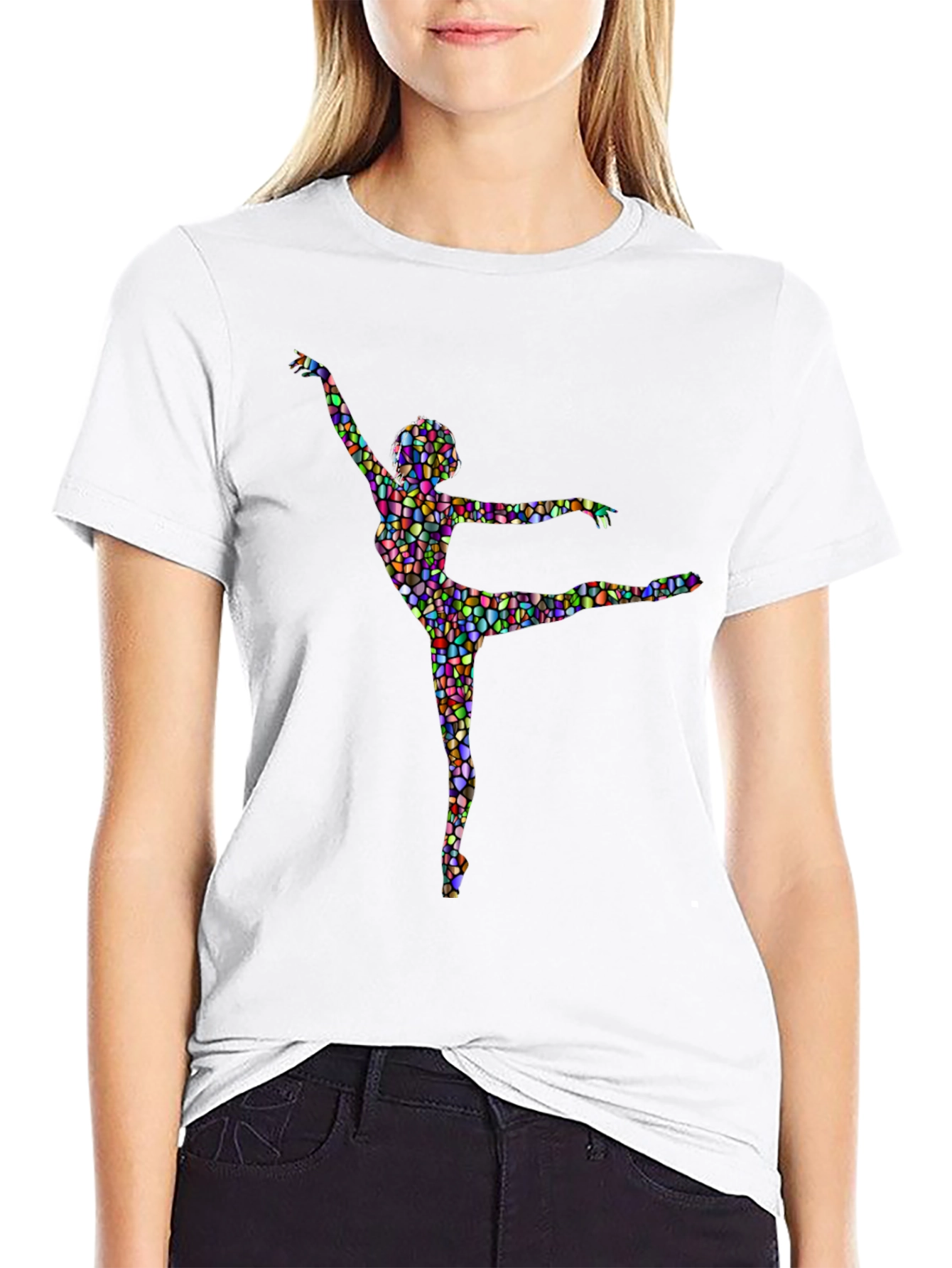 Mosaic Ballerina Black T-Shirt