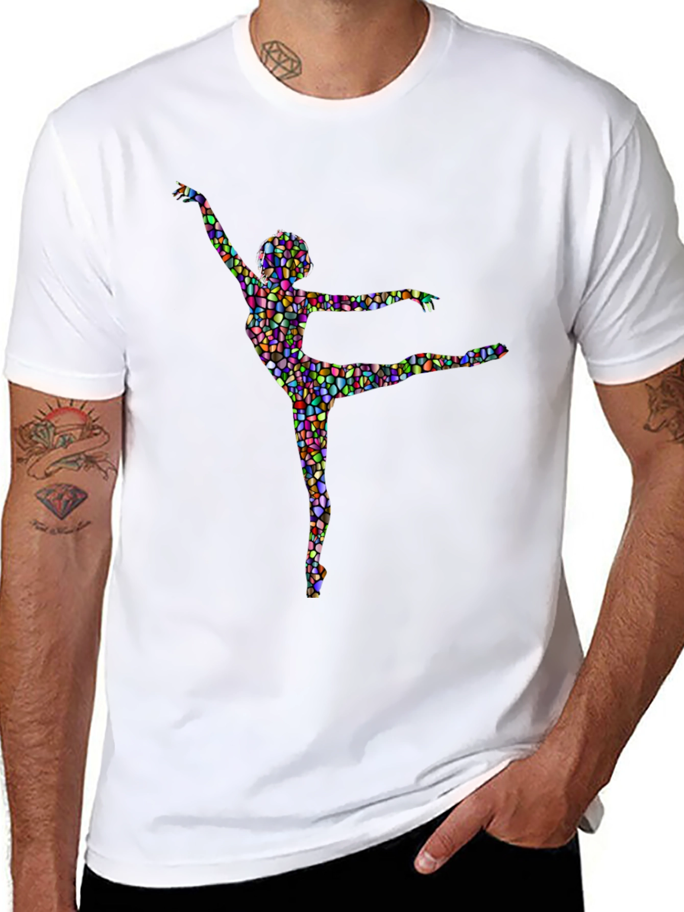 Mosaic Ballerina Black T-Shirt
