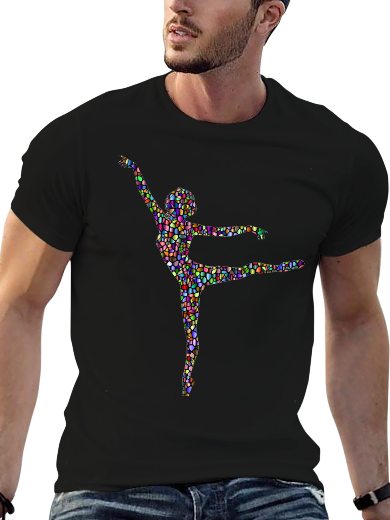 Mosaic Ballerina Black T-Shirt