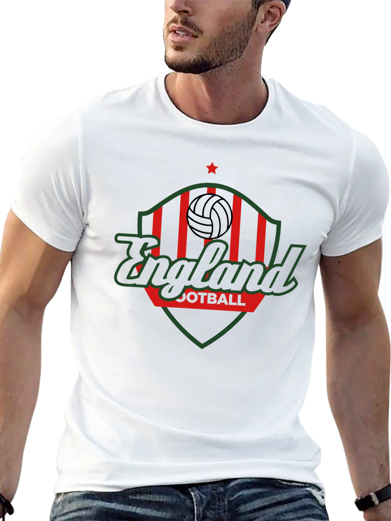 England Football Black T-Shirt
