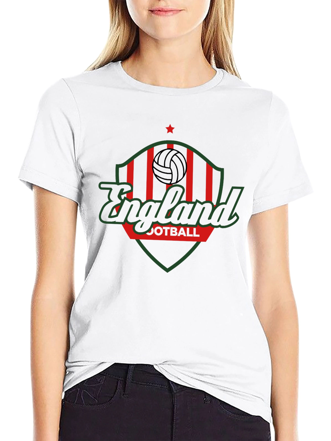 England Football Black T-Shirt