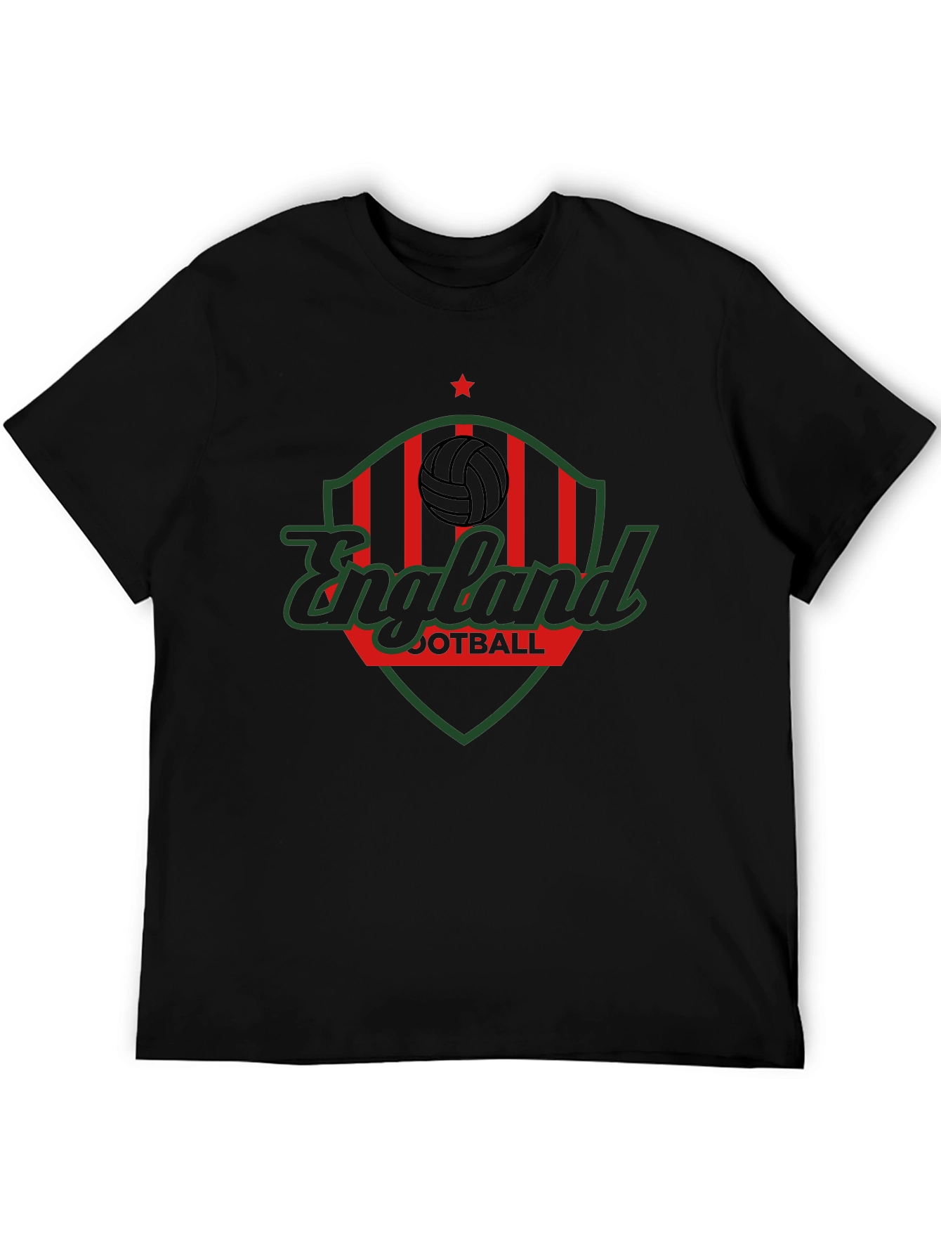 England Football Black T-Shirt
