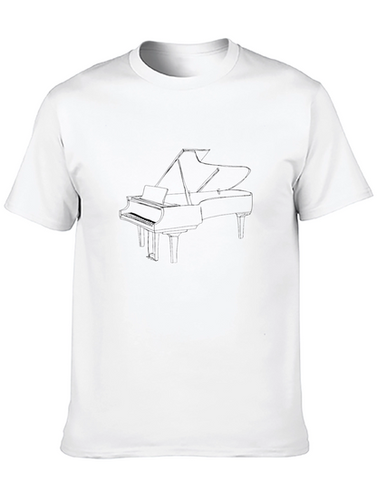 Grand Piano Graphic Tee - Musical Statement Shirt