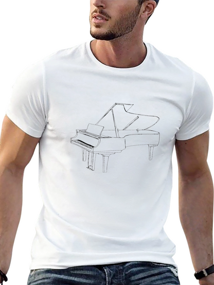 Grand Piano Graphic Tee - Musical Statement Shirt