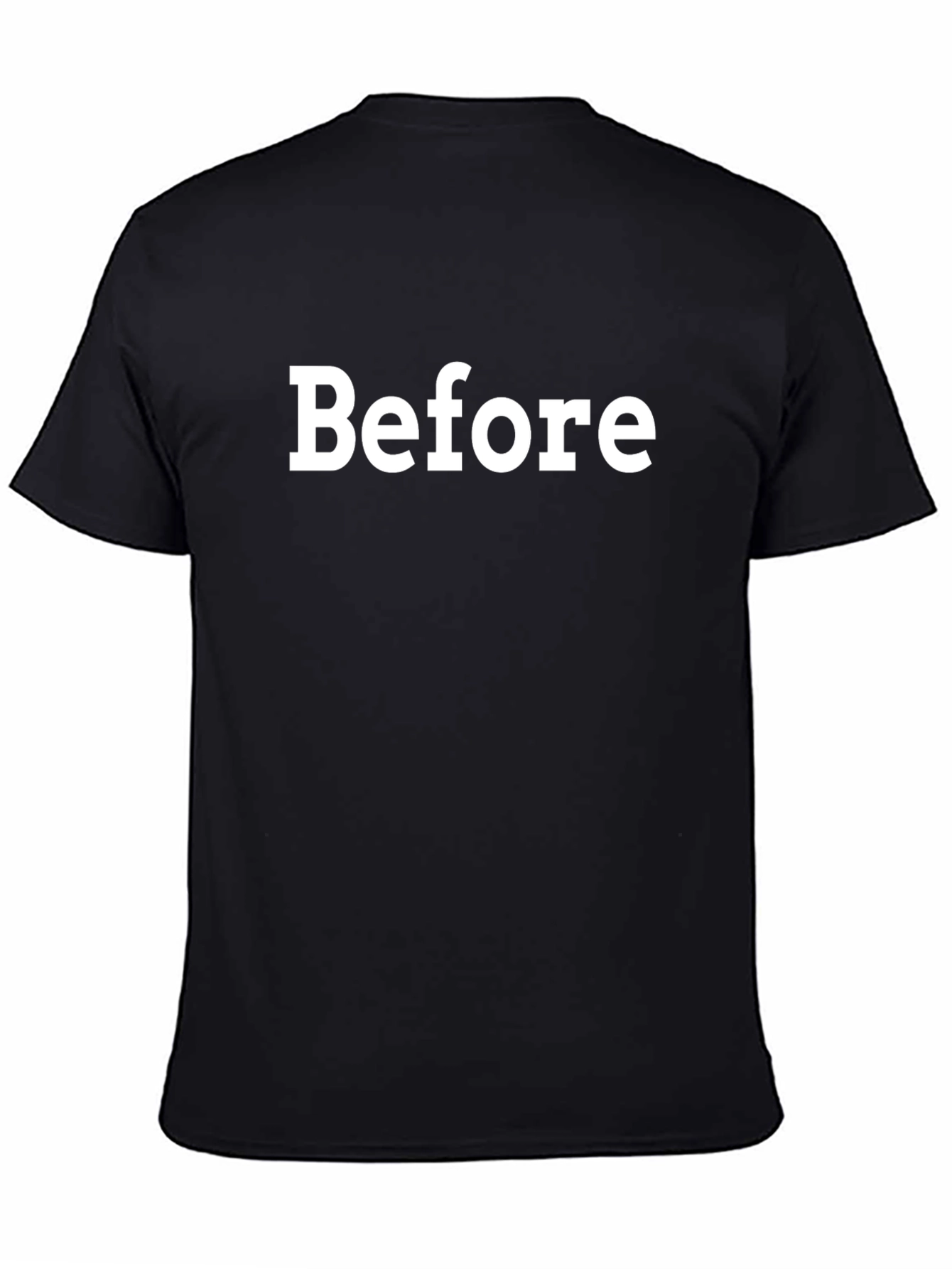 Before Graphic Print Black T-Shirt