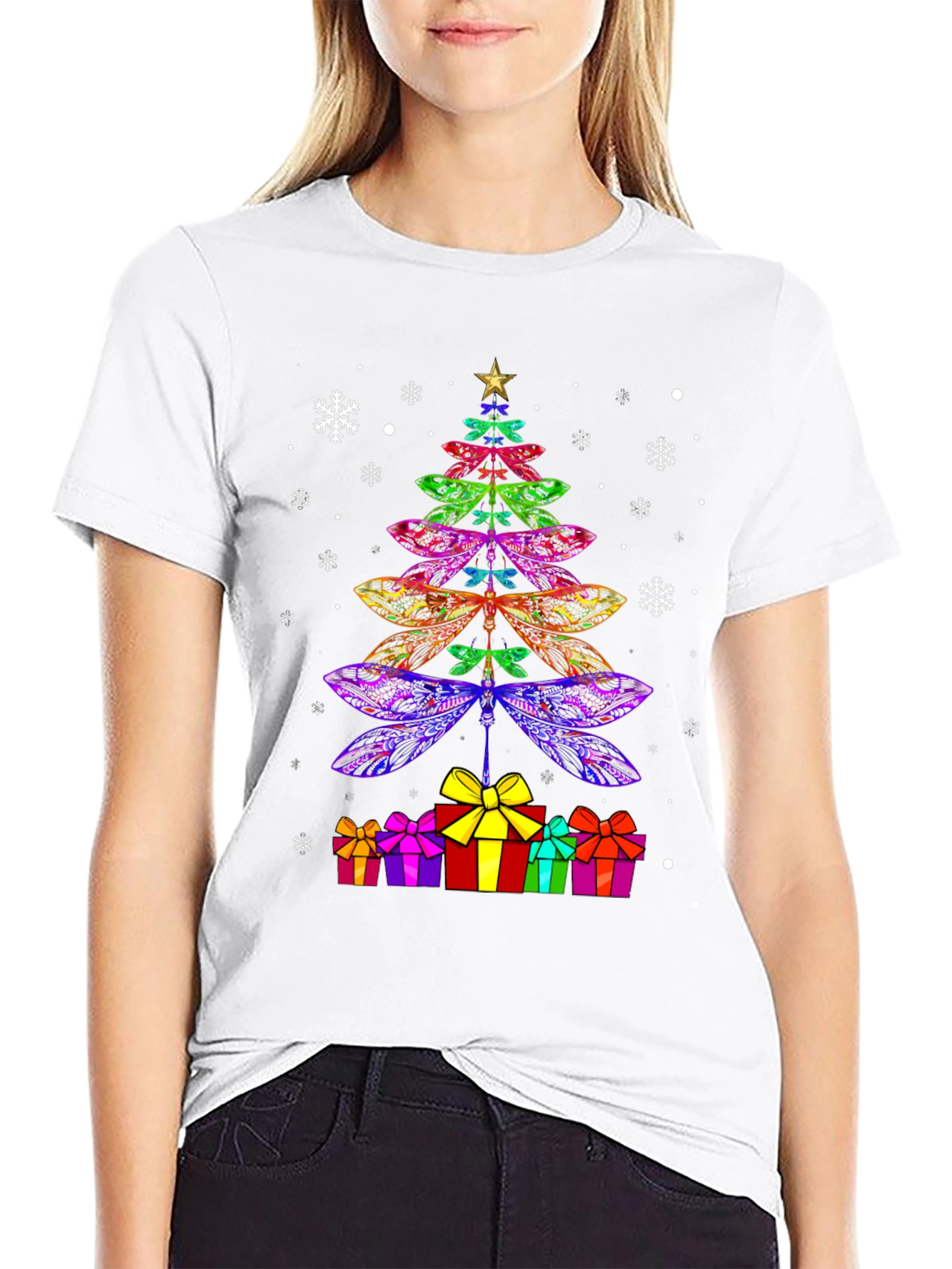 Dragonfly Christmas Tree T-Shirt