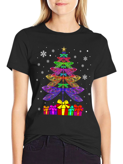 Dragonfly Christmas Tree T-Shirt