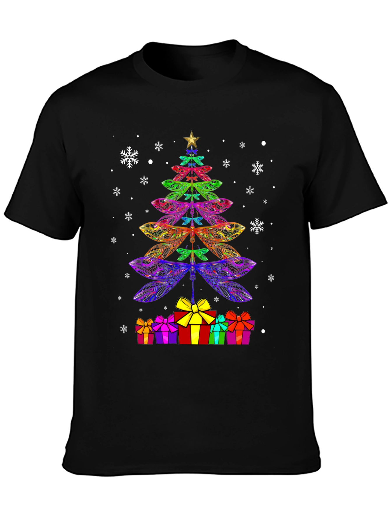 Dragonfly Christmas Tree T-Shirt