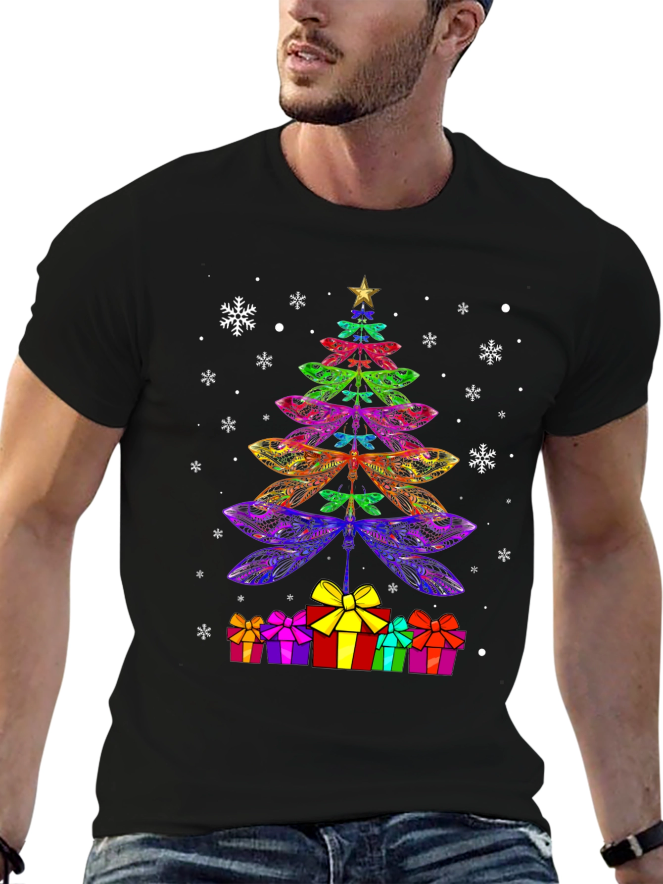 Dragonfly Christmas Tree T-Shirt