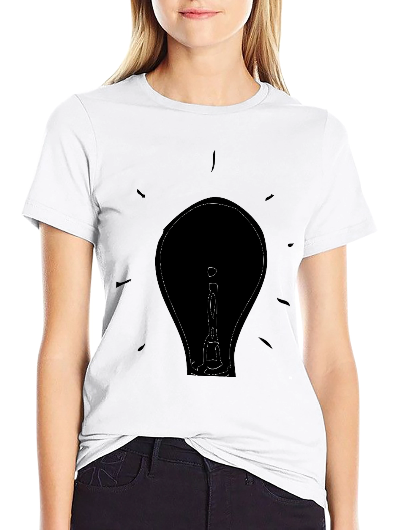 Illuminating Idea T-Shirt - Black Graphic Tee