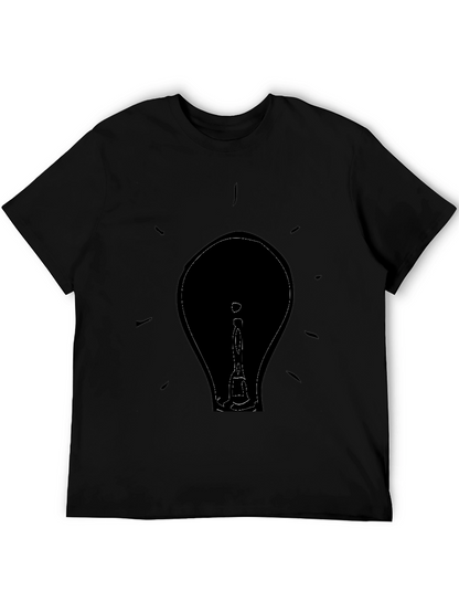 Illuminating Idea T-Shirt - Black Graphic Tee