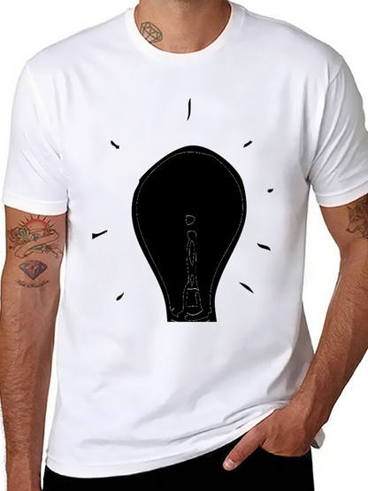Illuminating Idea T-Shirt - Black Graphic Tee