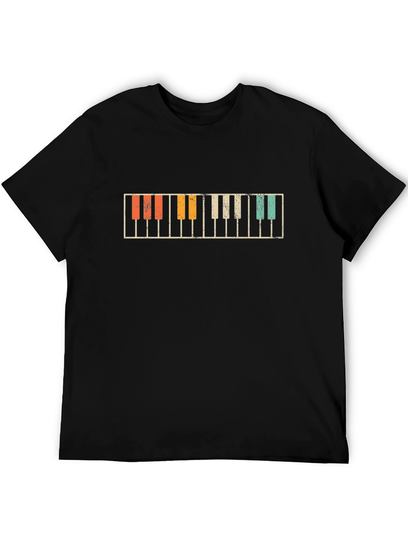 Retro Piano Keys Graphic T-Shirt
