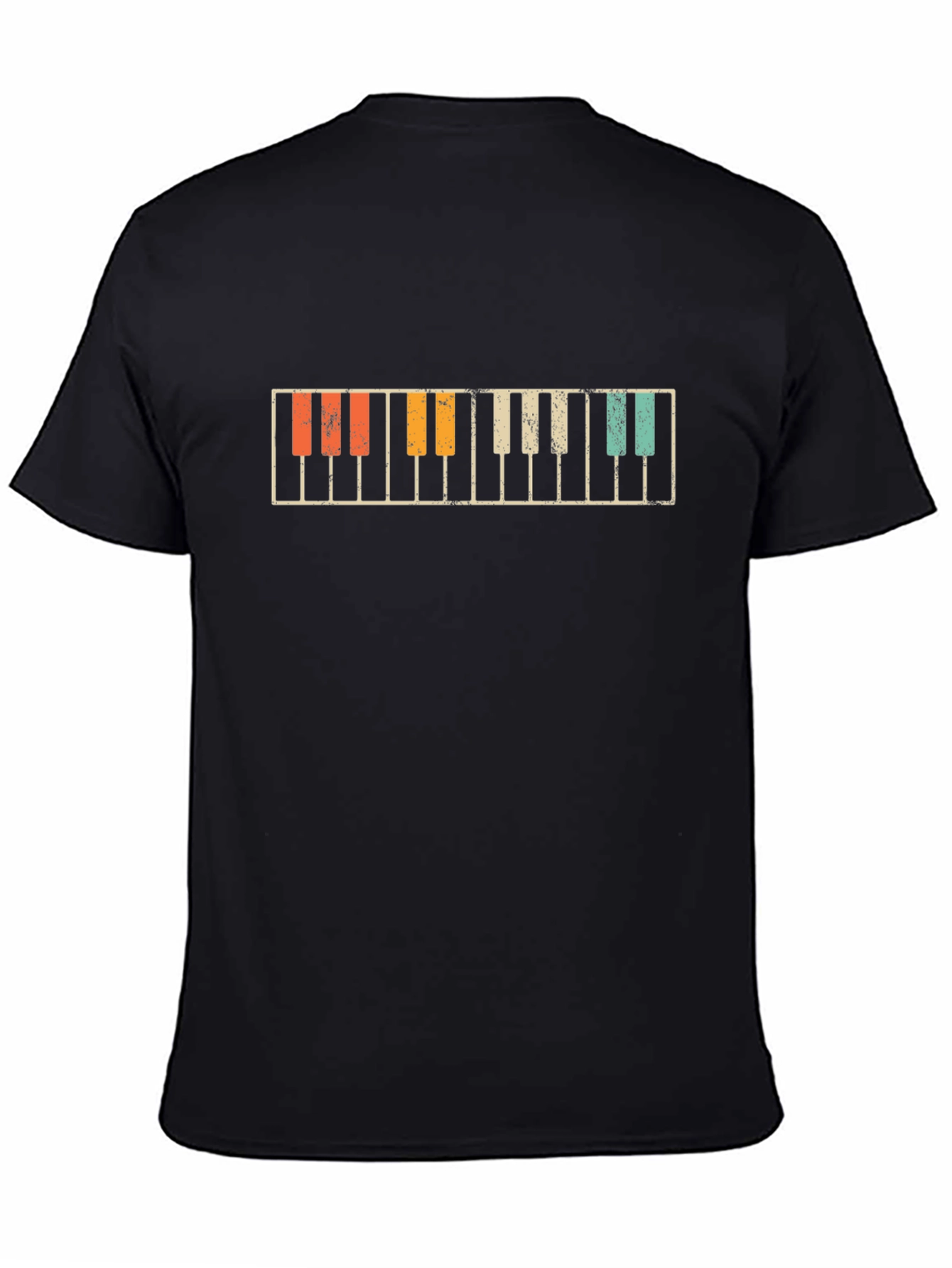 Retro Piano Keys Graphic T-Shirt