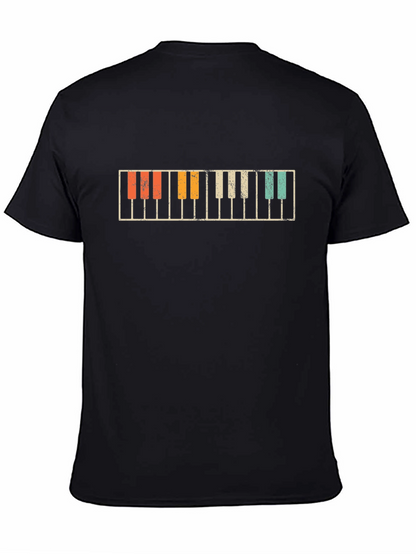 Retro Piano Keys Graphic T-Shirt