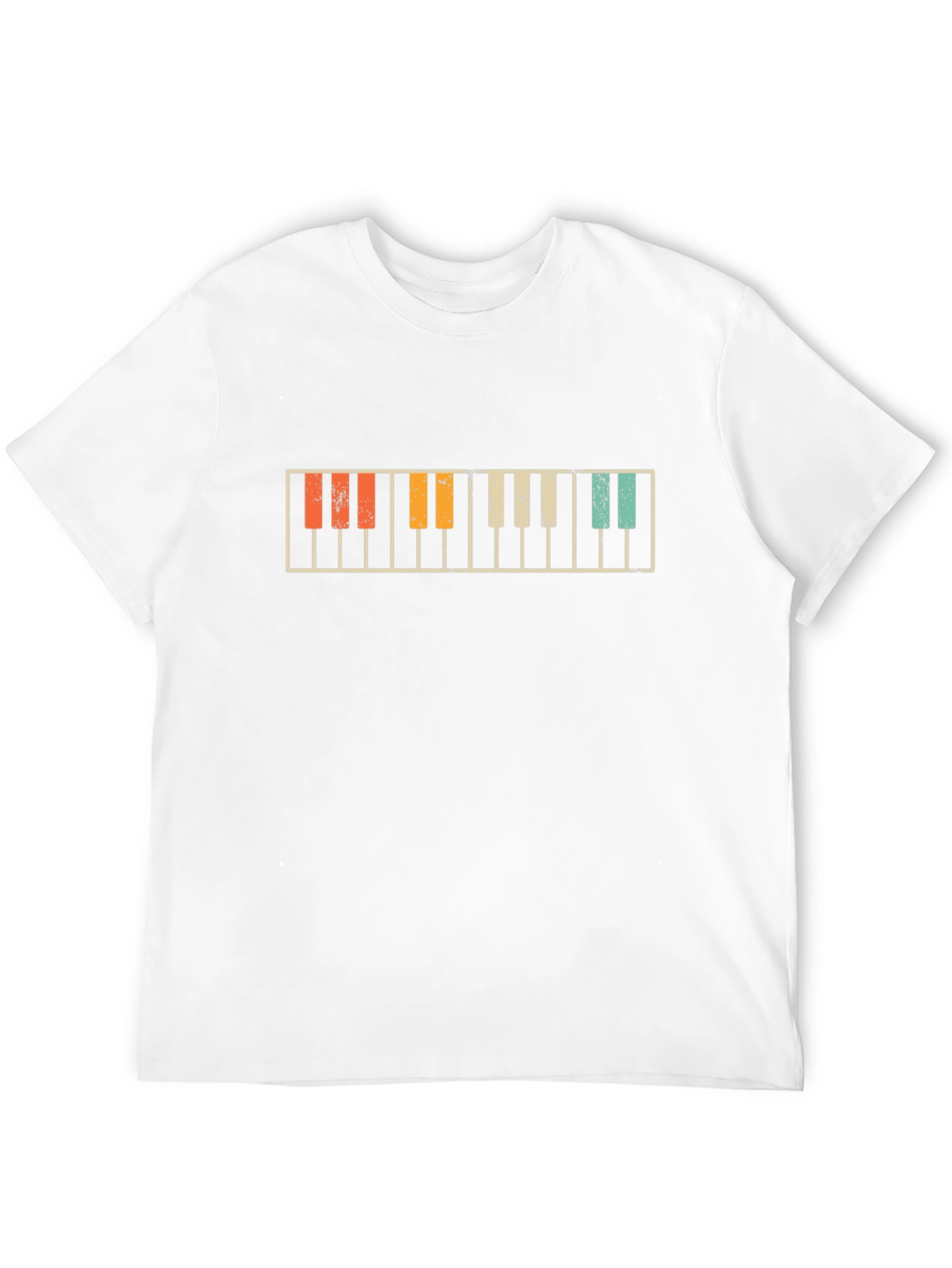 Retro Piano Keys Graphic T-Shirt