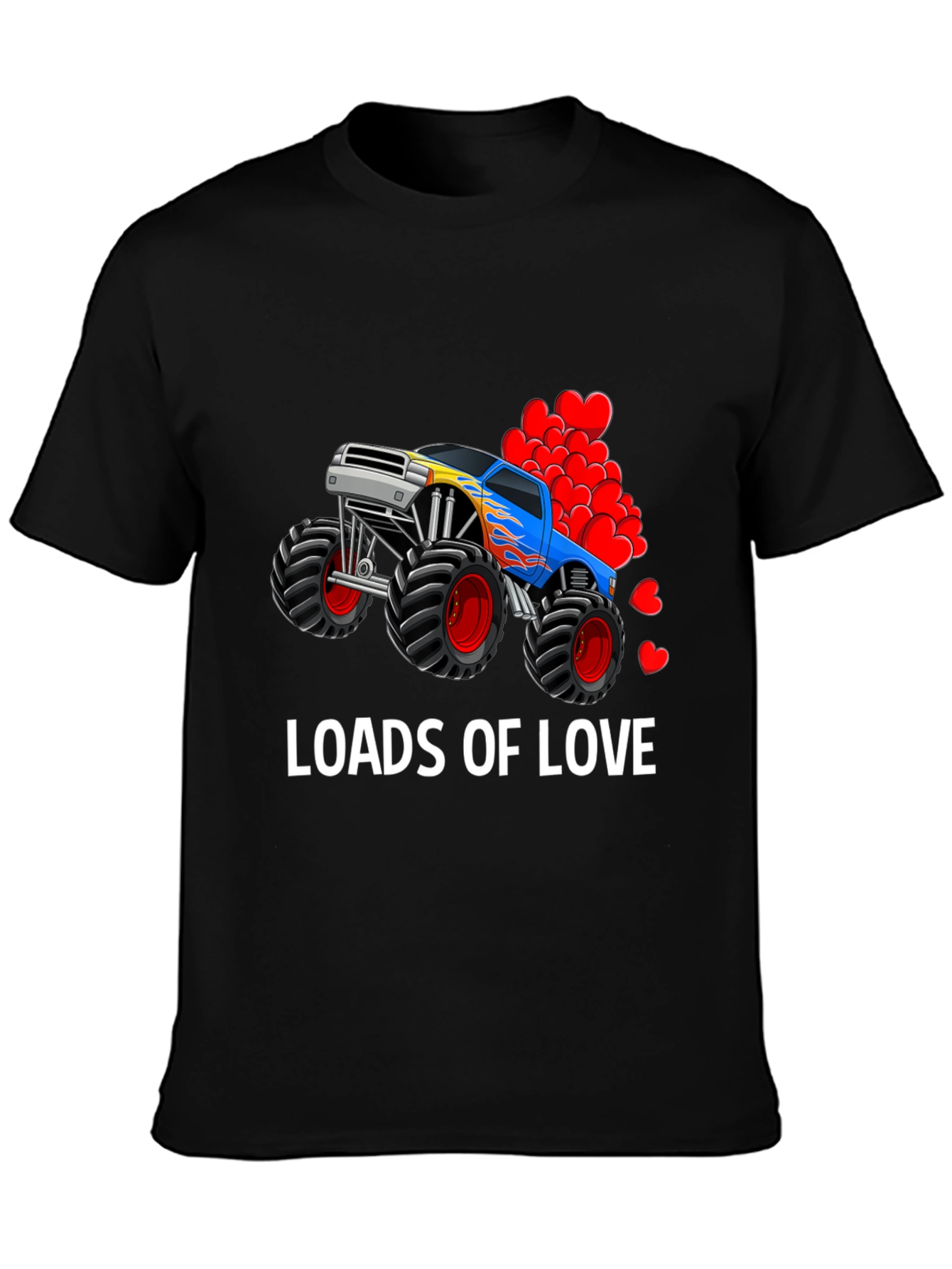 Loads Of Love Monster Truck Valentines Day T-Shirt
