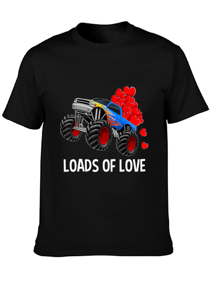 Loads Of Love Monster Truck Valentines Day T-Shirt