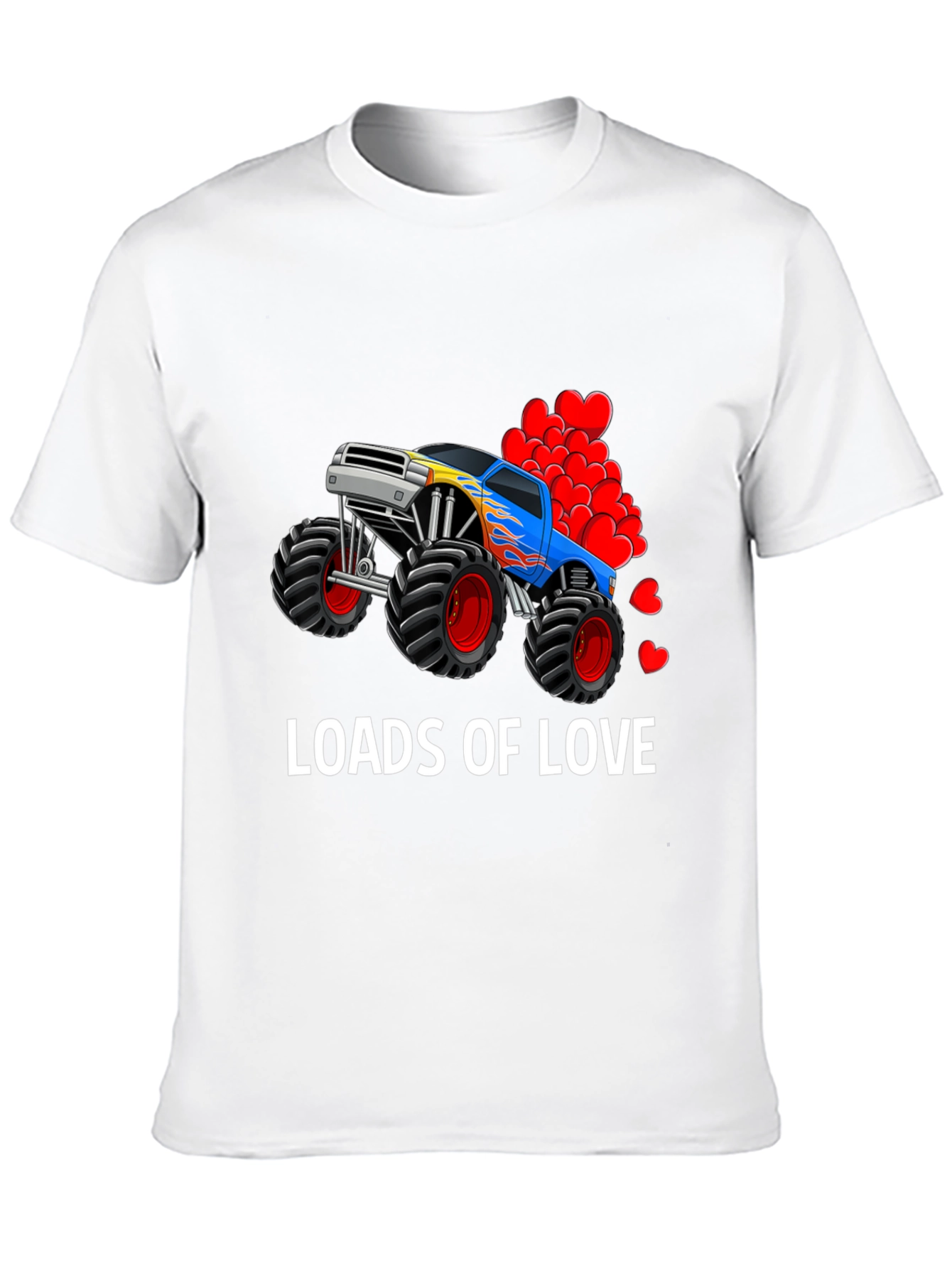 Loads Of Love Monster Truck Valentines Day T-Shirt