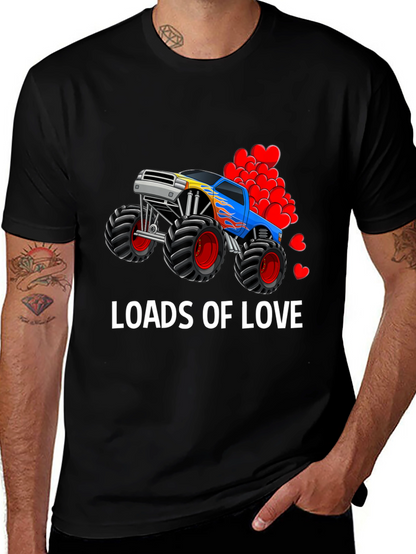 Loads Of Love Monster Truck Valentines Day T-Shirt