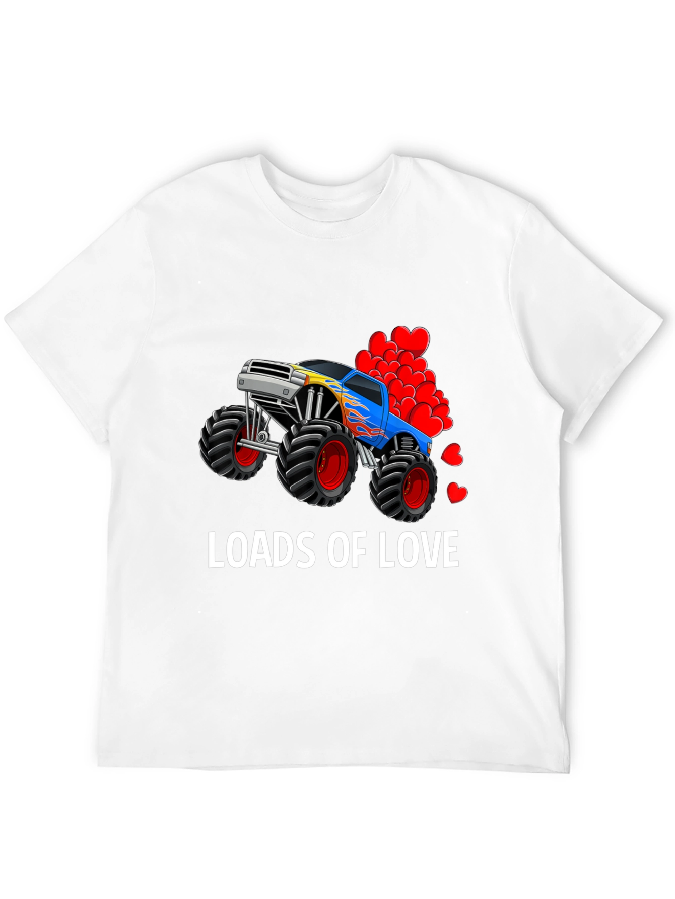 Loads Of Love Monster Truck Valentines Day T-Shirt