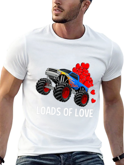 Loads Of Love Monster Truck Valentines Day T-Shirt