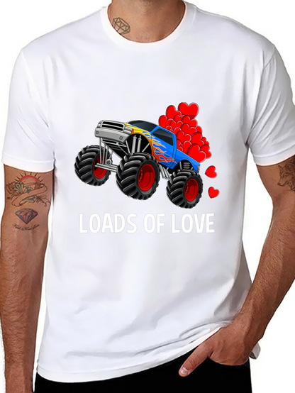 Loads Of Love Monster Truck Valentines Day T-Shirt