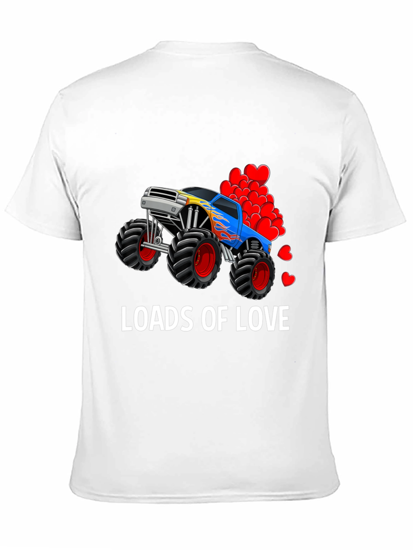 Loads Of Love Monster Truck Valentines Day T-Shirt