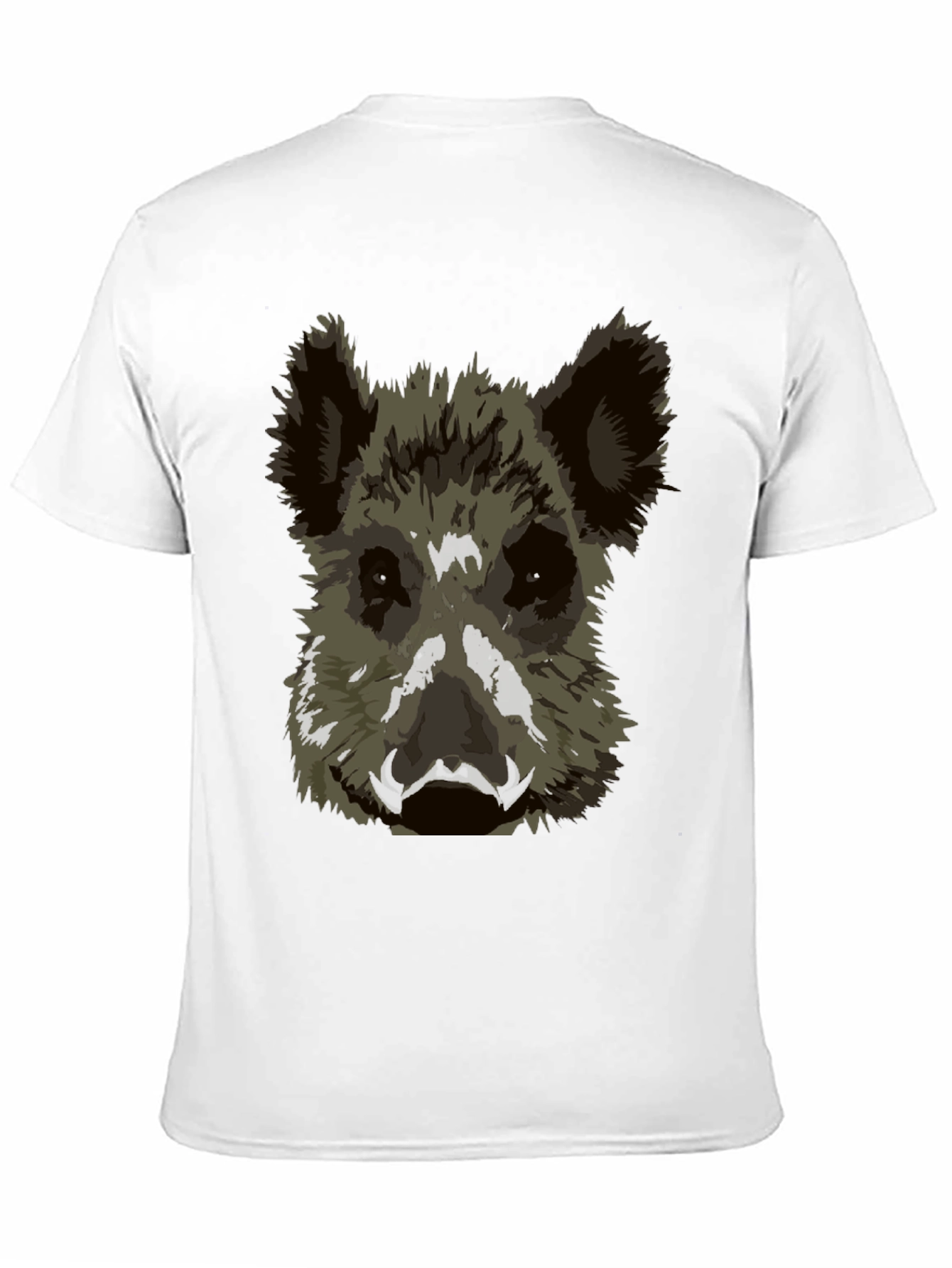 Wild Boar Graphic Tee - Black Cotton T-Shirt