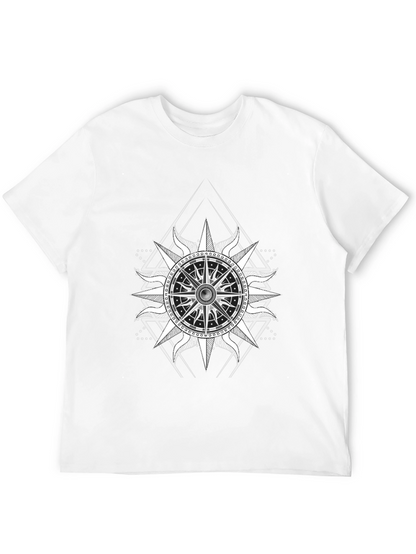 Nautical Compass Graphic Black T-Shirt