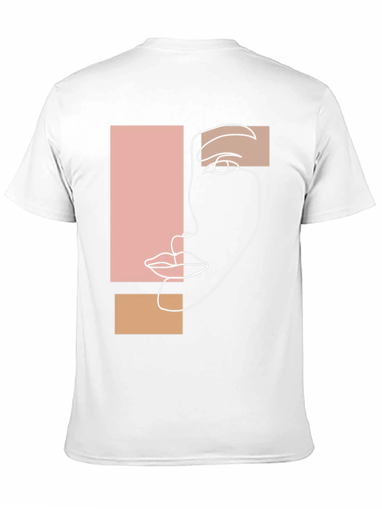 Abstract Face Graphic Tee - Minimalist Style
