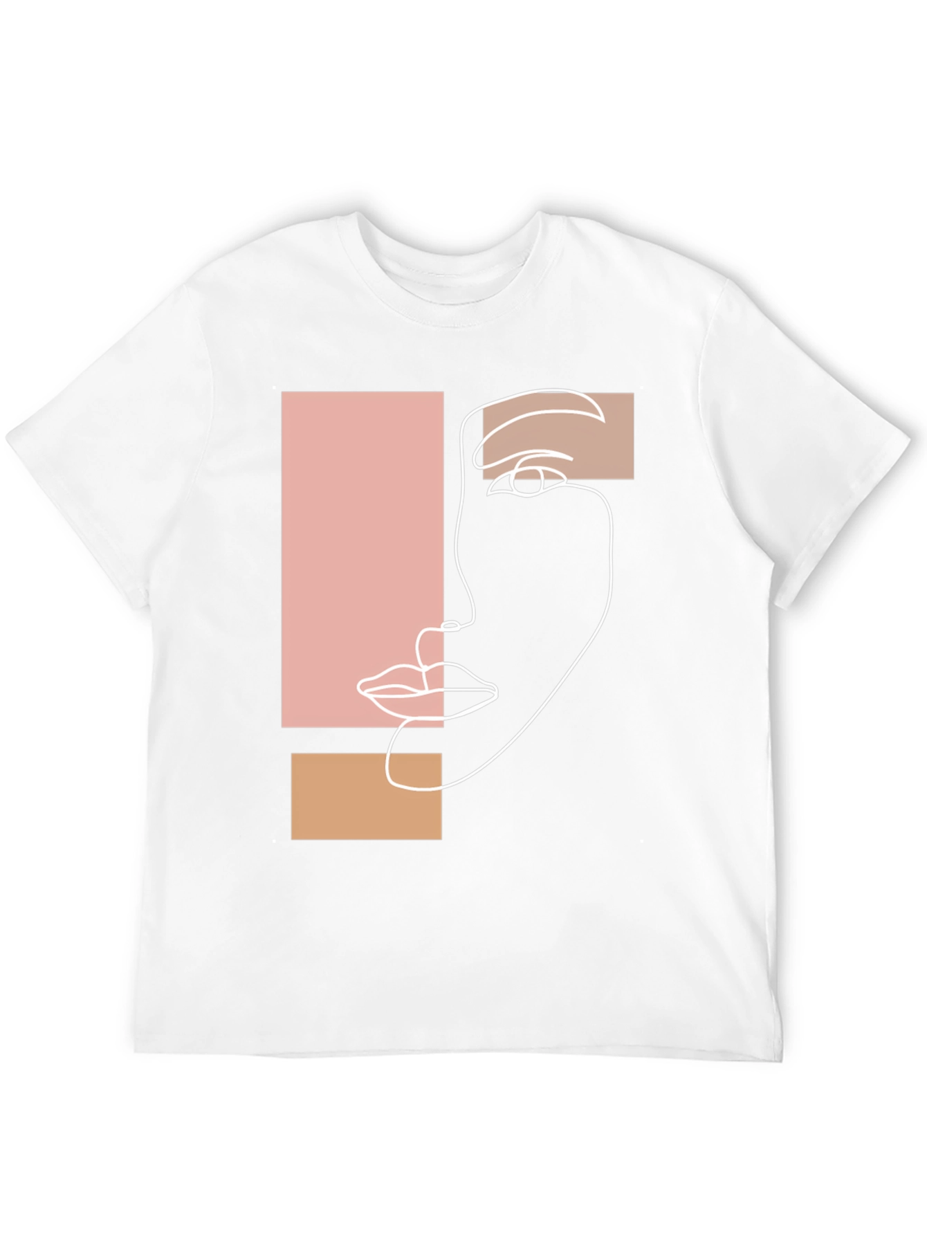 Abstract Face Graphic Tee - Minimalist Style