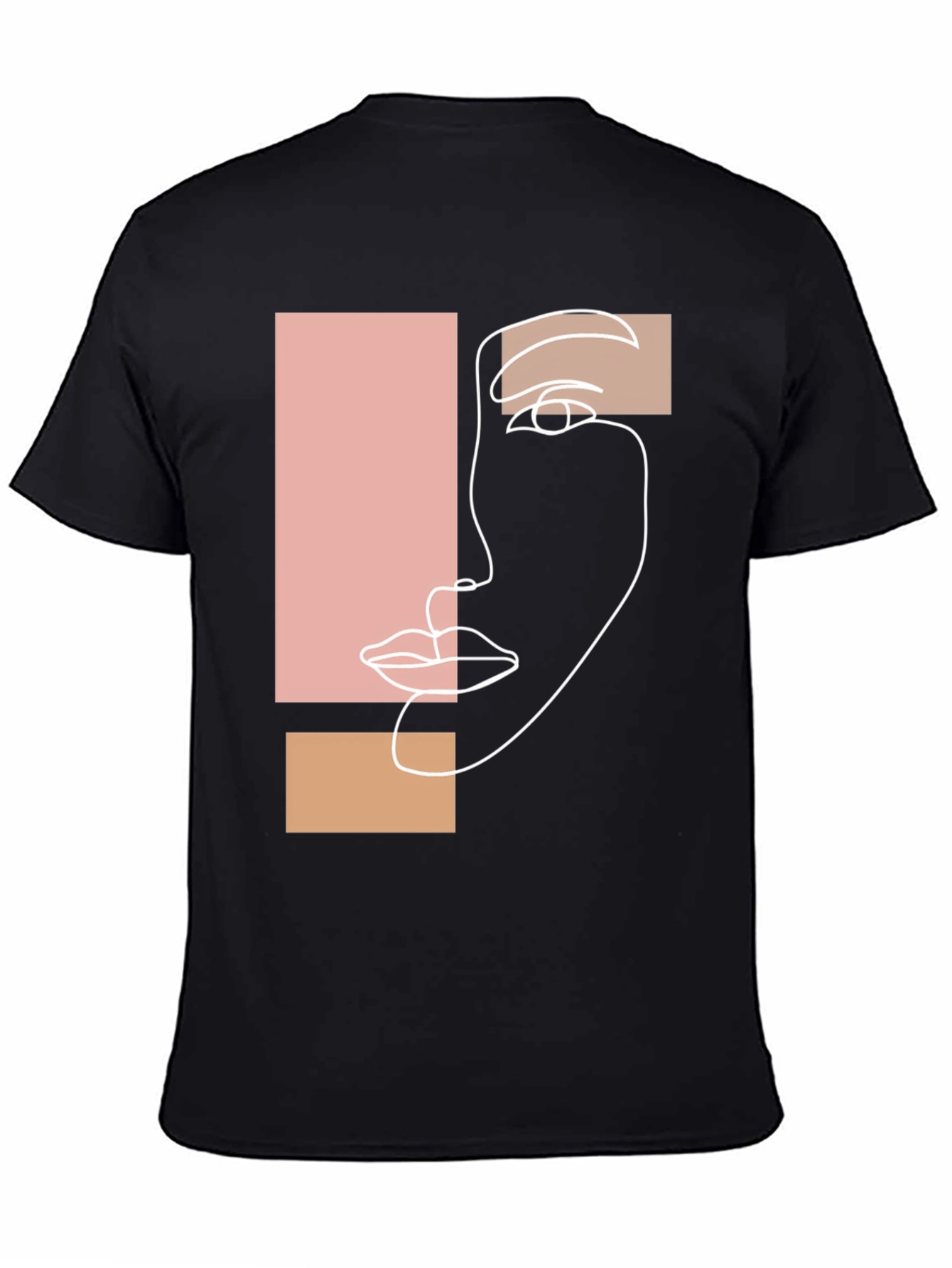 Abstract Face Graphic Tee - Minimalist Style