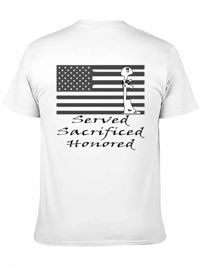 Served Sacrificed Honored Patriotic T-Shirt