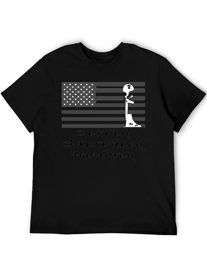Served Sacrificed Honored Patriotic T-Shirt