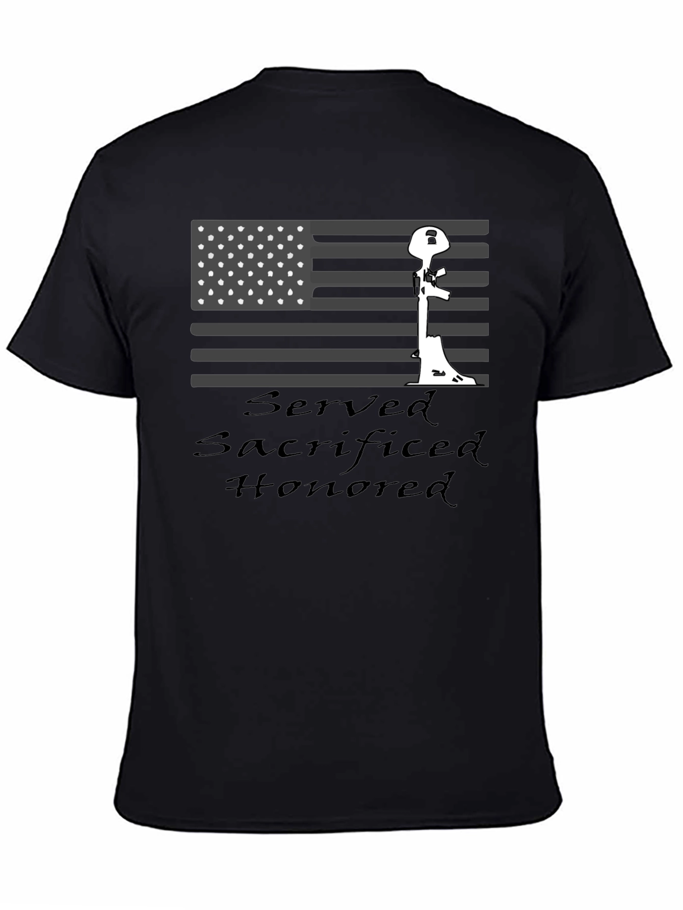 Served Sacrificed Honored Patriotic T-Shirt