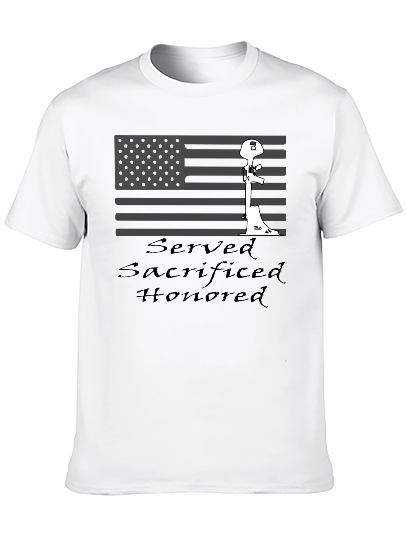 Served Sacrificed Honored Patriotic T-Shirt
